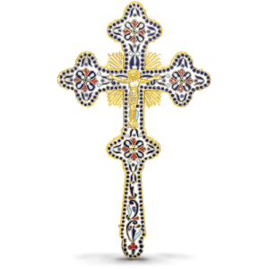 Byzantine Enamel Blessing Cross